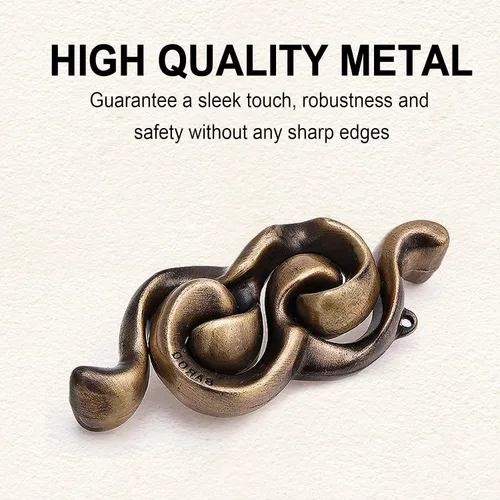 Miniatura 2 de 6 piezas de rompecabezas de metal, rompecabezas lógicos de metal para niños y adultos, juguete de cerradura, rompecabezas de regalo para adultos