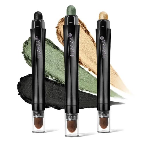 Miniatura 15 de 10 barras de sombra de ojos, brillo y neutro, color rosa champán, metálico, lápiz de sombra de ojos color crema con resistente a las manchas y al