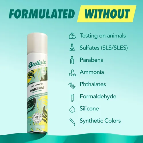 Miniatura 7 de Batiste Champú seco original, absorbe aceite y grasa, aroma limpio clásico, 3.81 onzas