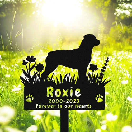 Miniatura 23 de Marcador de tumba conmemorativo de perro Chihuahua personalizado, estaca de jardín conmemorativa de perro Chihuahua, marcador de tumba de metal