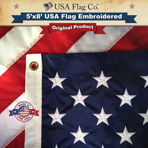 Miniatura 14 de Banderas americanas para exteriores 3x5 - Bandera estadounidense de USA Flag Co. fabricada en Estados Unidos: estrellas bordadas y rayas cosidas