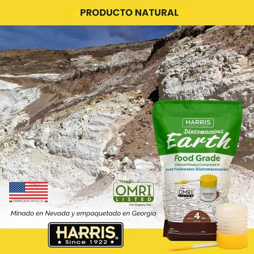 Miniatura 2 de HARRIS Tierra de diatomeas de grado alimenticio, 4 libras con desempolvador incluido en la bolsa