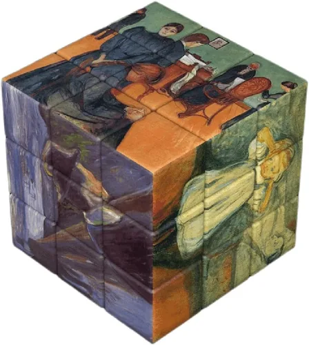 Miniatura 3 de World Famous Paintings Magic Cube, Art Magic Square, Creative Puzzle Cube (pintura tradicional china)