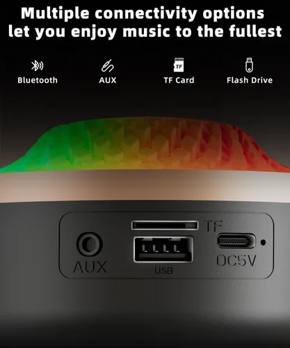 Miniatura 15 de Altavoz Bluetooth con sonido HD y luces, inalámbrico portátil, batería de larga duración, emparejamiento TWS, para el hogar, fiesta, al aire libre