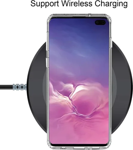 Miniatura 7 de Unov Funda para Galaxy S10, transparente con diseño, ajuste delgado, buen agarre, funda de teléfono en relieve, cubierta protectora a prueba
