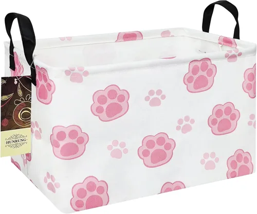 Miniatura 21 de Cesta de almacenamiento rectangular, lindo organizador de tela para juguetes de mascotas/niños, libros o ropa. Perfecta para habitaciones de niños