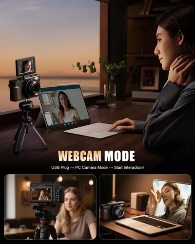 Miniatura 6 de NBD Cámara digital 5K 64MP para fotografía con zoom de 18X, cámara de enfoque automático para vlogging mejorada 2026, cámaras digitales de apuntar