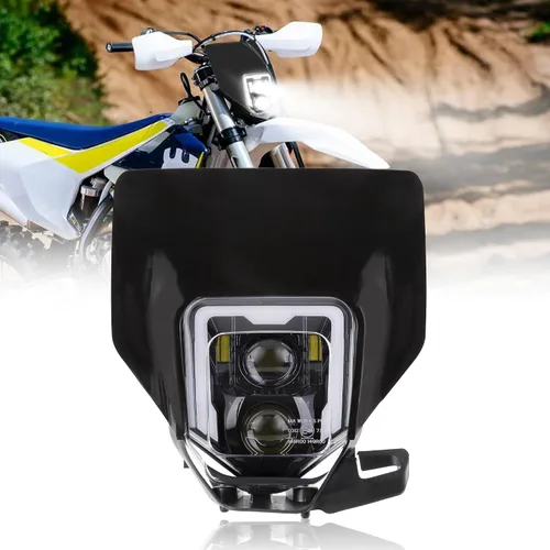 RAMJET4X4 LED Faro de Moto de Tierra Motocross con Marco Compatible con 2017-2024 Husqvarna FE 250 350 450 501 701, TE150 250i 300i, FC250 350 450,