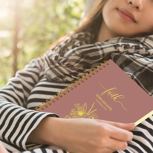 Miniatura 5 de Gueevin Paquete de 5 Cuadernos en Espiral Estéticos Suministros Escolares A5 Rayado Ancho 160 Páginas/80 Hojas Cuaderno Lindo para Trabajo