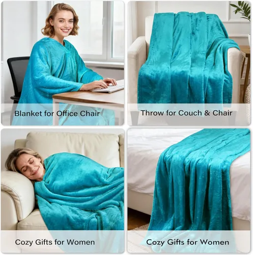 Miniatura 2 de Catalonia Wearable Blanket Poncho for Adult, Super Soft Comfort TV Throw Blanket Cape for Women and Men