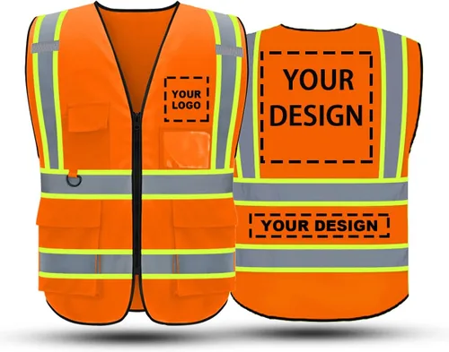 Miniatura 14 de BeautyWill Chaleco de seguridad personalizado con logotipo Clase 2 Chaleco reflectante de alta visibilidad Chaleco de trabajo protector