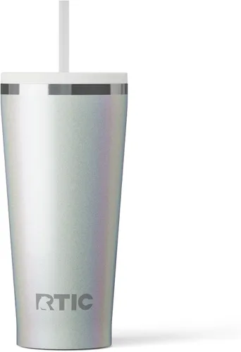 Miniatura 10 de RTIC Vaso Térmico Diario de 20 onzas de Acero Inoxidable Portátil con Aislamiento, Taza de Café de Viaje con Pajita, Forro de Cerámica, Tapa