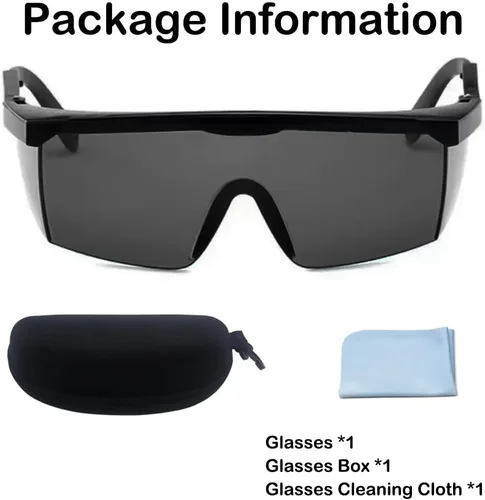 Miniatura 8 de Gafas de Seguridad de Protección contra Luz UV, Gafas Protectoras de Bloqueo de Luz Azul UVC 400, Lentes Ansi Z87 con Patillas Ajustables, Gafas