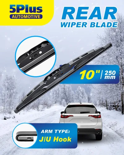 Miniatura 3 de 5 PLUS® Limpiaparabrisas trasero de 10 pulgadas para brazo de limpiaparabrisas con gancho J/U (paquete de 1 pieza de PVC), repuesto para Chevy Trax