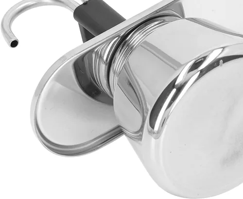 Miniatura 7 de TOPINCN Olla de moka de doble tubo de 3.4 fl oz, cafetera cubana para hacer expresos, capuchino y café con leche, tazas y tazas de té, tazas