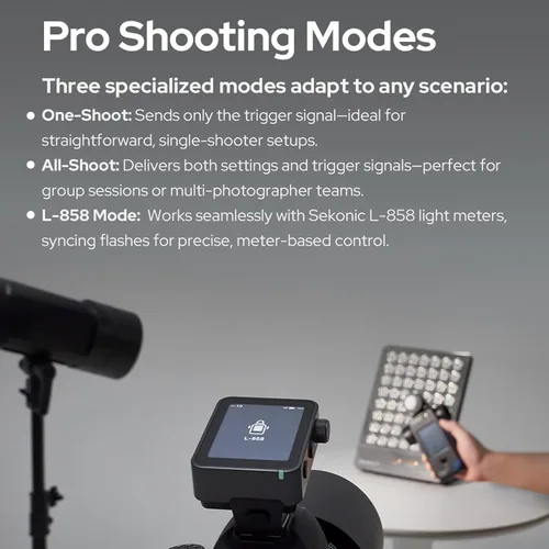 Miniatura 3 de GODOX Transmisor de disparador de flash inalámbrico X3C 2.4G TTL Autoflash con gran pantalla táctil OLED Múltiples modos de flash con puerto USB 32