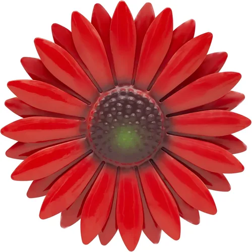 Miniatura 9 de EASICUTI Decoración de pared de metal azul con flores de metal para colgar en interiores y exteriores, hogar, baño, cocina, dormitorio, sala