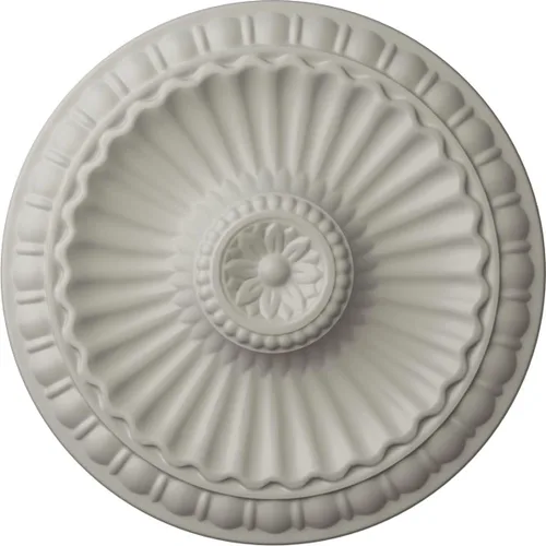 Miniatura 85 de Ekena Millwork CM11LI Medallón de techo Linus, 11 1/4"OD x 1 1/8"P 11 1/4", imprimado en fábrica Primed