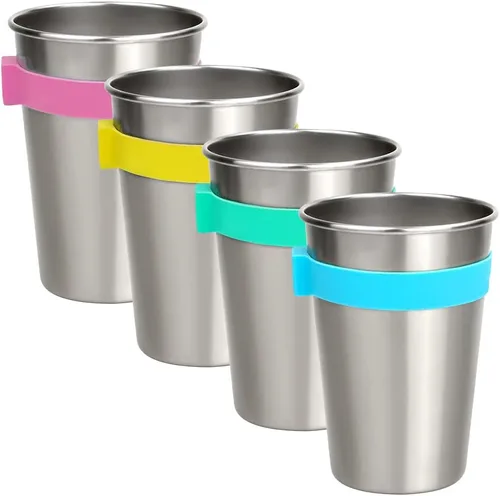 Miniatura 8 de SOPHICO Vasos colgantes magnéticos para niños pequeños y adultos, taza colgante en el refrigerador o enfriadores de agua, para bebedores