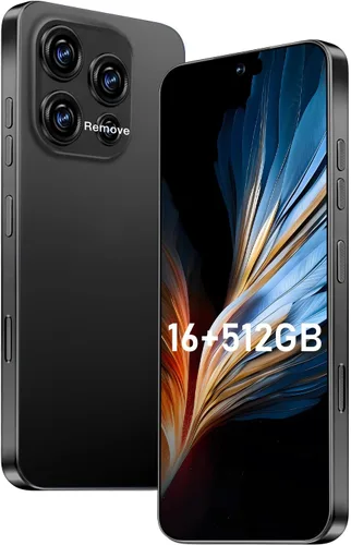 OEJBK 16PM Smartphone Nueva actualización 16GB+512GB/6.99" Pantalla 68+108MP Zoom Cámara, acabado de vidrio templado, 7000mAh Android 14 Smartphone