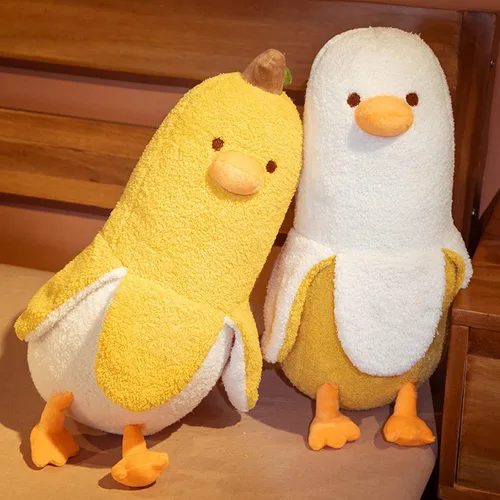 Miniatura 5 de Juguete de Peluche de Pato Banana, Muñeca de Animales de Peluche de Pato Banana Linda Almohada de Peluche para Abrazar Regalo para Niñas y Niños