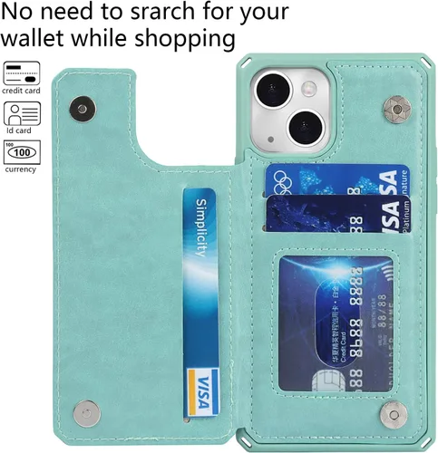 Miniatura 3 de Cavor para iPhone 13 Funda con Tarjetero iPhone 13 Funda Tipo Cartera, para iPhone 13 Funda para Hombres Mujeres, Fundas para iPhone 13 Funda