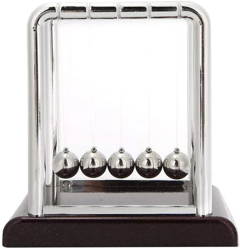 Garosa Bolas de péndulo Newton's Laws de 3.1 x 2.8 x 3.5 in, bolas de metal balanceo de Newton para decoración de escritorio de oficina para