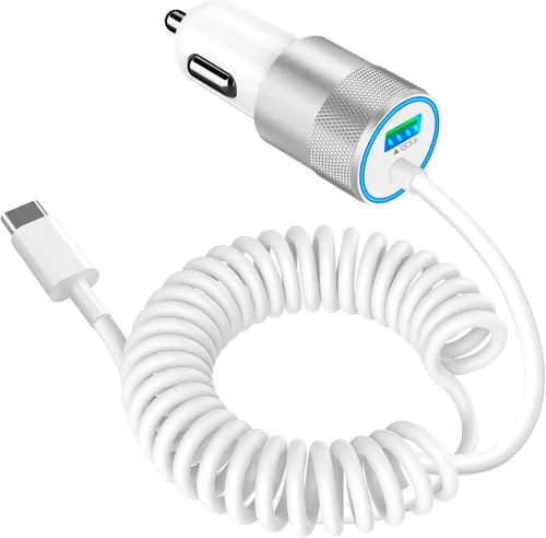 Miniatura 15 de 【Certificado MFi】Cargador rápido para iPhone de 4.8 A, cargador de coche USB dual Caiinei de 4.8 A, carga rápida, cable Lightning integrado de 6