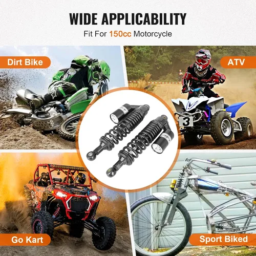 Miniatura 6 de 320mm Amortiguadores de aire traseros universales para motocicleta para HONDA para Suzuki para Yamaha para Kawasaki ATV Sport Bike Go Kart Quad Dirt