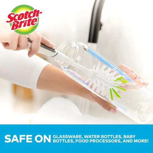 Miniatura 3 de Scotch-Brite Kit de cepillos de cocina - Cepillo para botellas de vidrio y agua y cepillo avanzado para control de jabón - Cepillos para limpiar