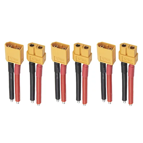 Miniatura 2 de 3 pares ShareGoo XT60 enchufe macho hembra conector con 1.969 in 14AWG cable de silicona para RC Drone Quadcopter Car Boat Lipo Battery ESC cargador