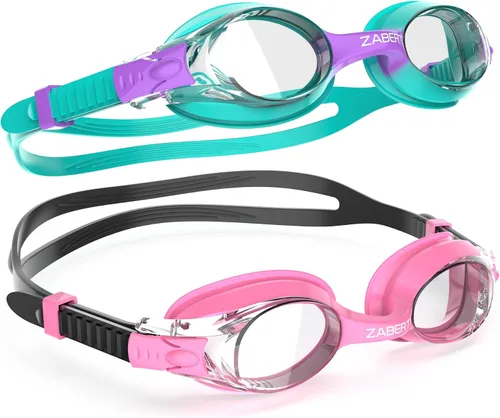 Miniatura 14 de K20 - Gafas de natación para niños y niñas de 3 a 14 años de edad, antivaho 100% protección UV con bolsa de viaje