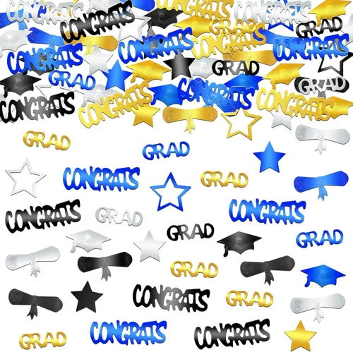 Miniatura 7 de KatchOn, Confeti de graduación negro brillante 2026 – Paquete de 500 Confeti de graduación 2026 decoraciones de graduación 2026 Decoraciones