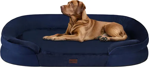 Miniatura 24 de Dwanton - Cama ortopédica para perros medianos con espuma de memoria con gel, sofá impermeable para perros, cama lavable para mascotas con cojín