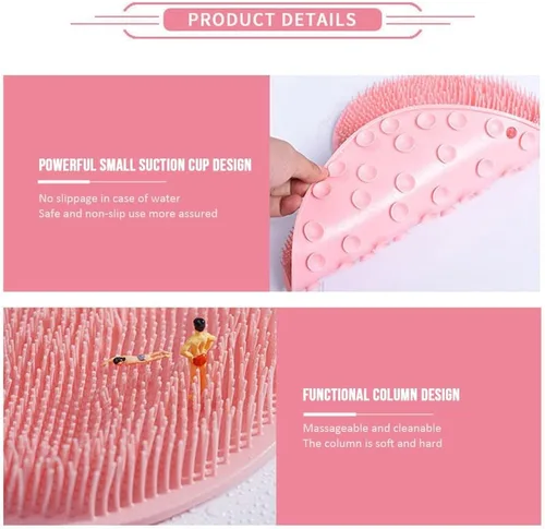 Miniatura 3 de Alfombrilla de silicona para pies de ducha, limpiador mejorado de pies con ventosas para montar en la pared, almohadilla de limpieza mejorada
