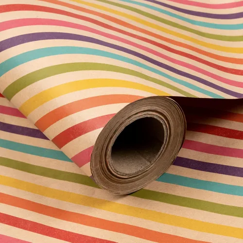 Miniatura 10 de RUSPEPA - Rollo de papel de estraza para envolver regalos, diseño de cumpleaños; ideal para cumpleaños, fiesta, baby shower; 24 pulgadas x 100 pies