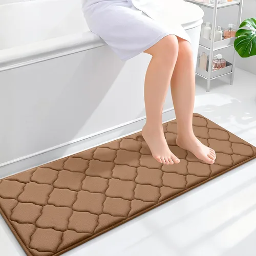 Miniatura 101 de OLANLY Alfombra de Baño de Espuma Viscoelástica de 24 x 16 pulgadas, Ultra Suave y Absorbente, Alfombras de Baño Antideslizantes, Cómodas, Lavables
