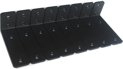 Miniatura 41 de Paquete de 12 soportes de estante en L de 8 pulgadas de largo x 6 pulgadas de alto x 1.5 pulgadas de ancho, 5 mm de grosor, soporte de estante en L
