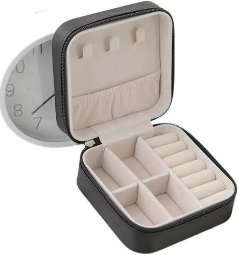 Miniatura 9 de joyero Caja De Almacenamiento De Cuero Para Pendientes, Organizador De Joyas, Estuche De Joyería De Viaje, Tamaño Pequeño, Venta Al Por Mayor joyas