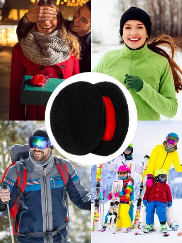 Miniatura 5 de 4 Pairs Unisex Bandless Ear Warmers Fleece Ear Muffs Thick Winter Ear Covers