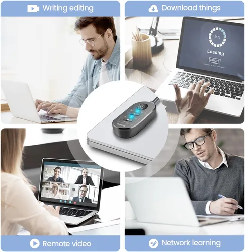 Miniatura 7 de meatanty Mouse Mover USB 3 en 1 con temporizador, selección de modo separado y botón de encendido/apagado, mouse Shaker Wiggler soporta varias