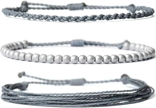 Miniatura 48 de Pulsera curativa hecha a mano con cuentas de piedra natural, regalo para hombres, pulsera de cuerda ajustable