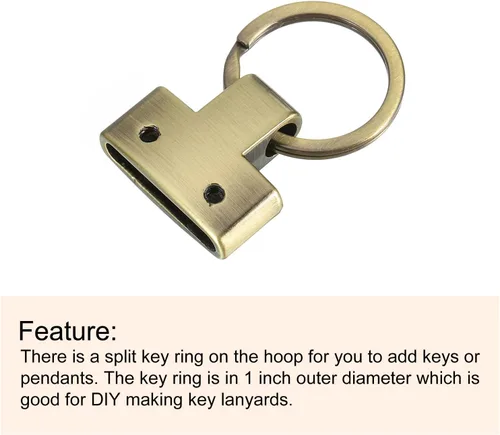 Miniatura 4 de uxcell Accesorios para llavero con llavero y anillo para bolso de mano para llavero de automóvil, cordón colgante