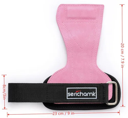 Miniatura 6 de Correas de muñeca para levantamiento de pesas con muñequeras, muñequeras de cuero para levantamiento de pesas, correas de agarre para levantamiento