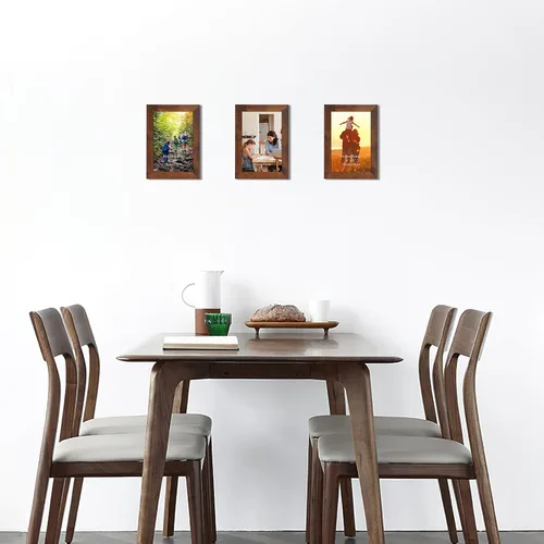 Miniatura 6 de Paquete de 1 portarretratos de 4 x 6 pulgadas para mesa y pared, marco de color lino vintage de 4 x 6 pulgadas, marco de fotos rústico