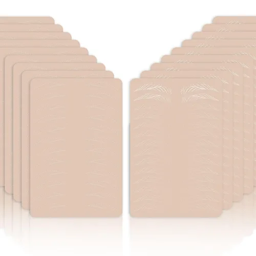 Miniatura 8 de 5 piezas de almohadillas de práctica para cejas de silicona para práctica de tatuajes, hojas de práctica de microblading para práctica de maquillaje