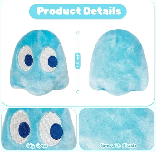 Miniatura 2 de Pingong Peluche fantasma azul, 6 pulgadas, animal de peluche suave, regalo de cumpleaños para niños y niñas