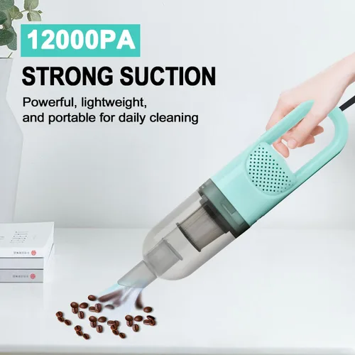 Miniatura 5 de Aspiradora ligera 6 en 1 con potente motor de 100 W, mini aspiradora portátil de mano para suelos duros domésticos, alfombras y pelo de mascotas