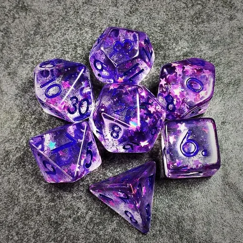 Miniatura 15 de Sage's Portal Cantrips - Juego de dados DND de resina de borde redondo, 7 piezas, juego de dados poliédricos DND para Dungeons and Dragons D&D RPG
