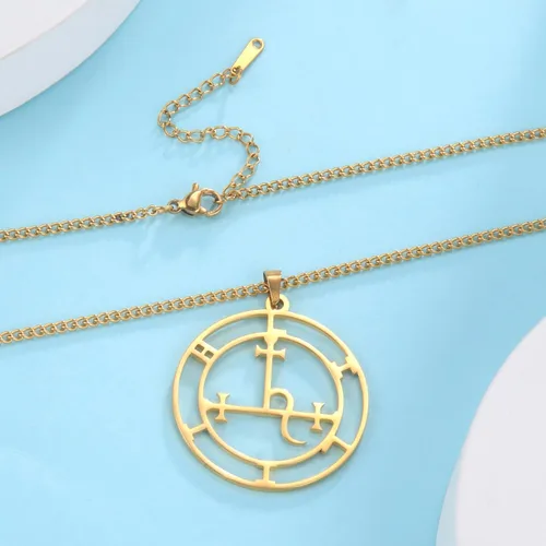 Miniatura 17 de EUEAVAN Sigil of Lilith Collar para mujeres y hombres Hécate gótico Lilith Diosa Sigil colgante Lucifer Signo mitología pagana joyería regalo